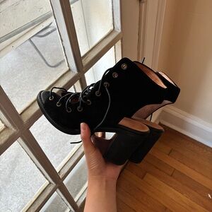 free people lace up heeled sandals